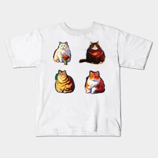 Painted Fat Cats Kids T-Shirt